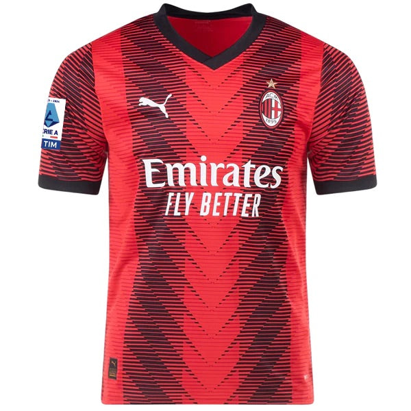 AC Milan Home Jersey 23/24 Rafa Leão #10 Serie A