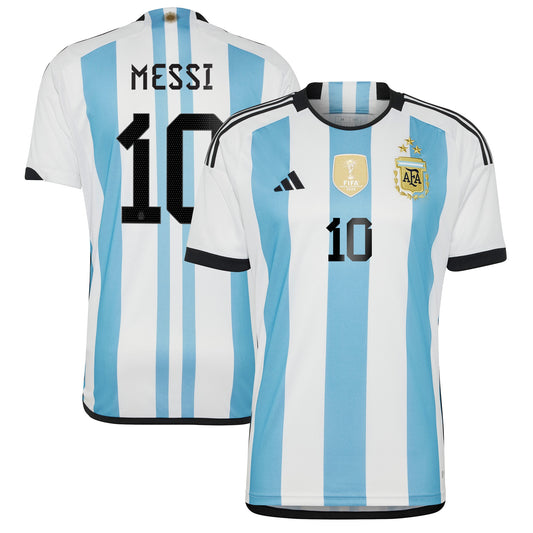 2022 World Cup Argentina Home Messi #10