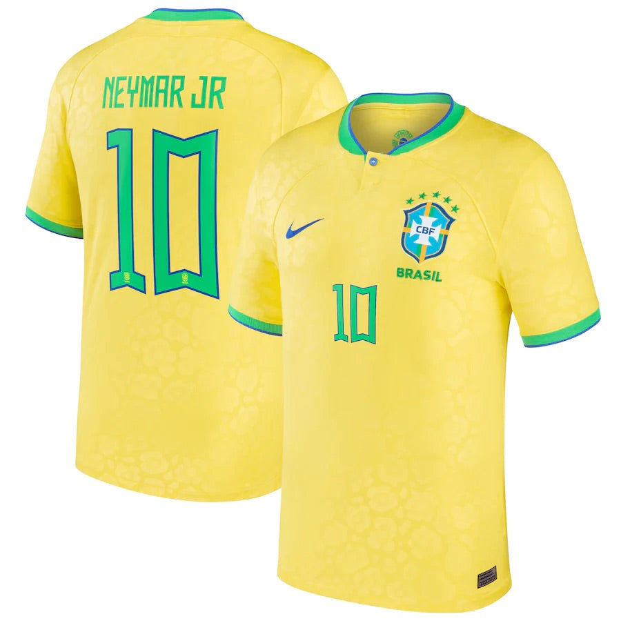 2022 World Cup Brazil Home Neymar Jr. #10