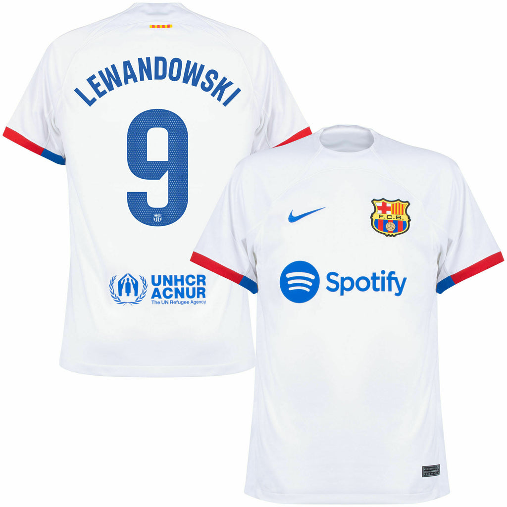 FC Barcelona Away Jersey 23/24 Lewandowski #9 La Liga