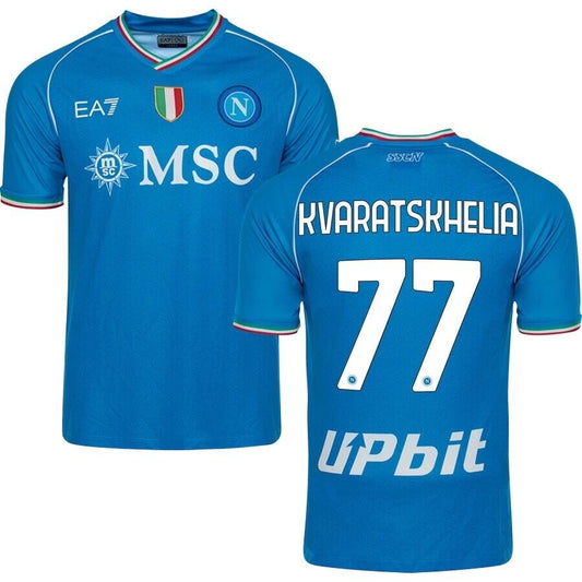 Napoli 23/24 Home Jersey Kvaratskhelia #77 Serie A